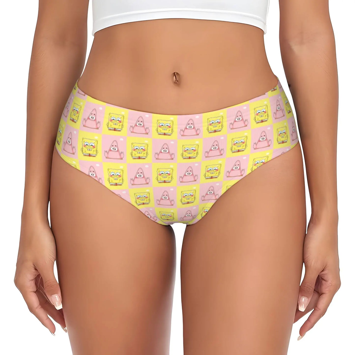 Women’s Anime Graphic Brief Panties - Soft Cartoon Print Underwear