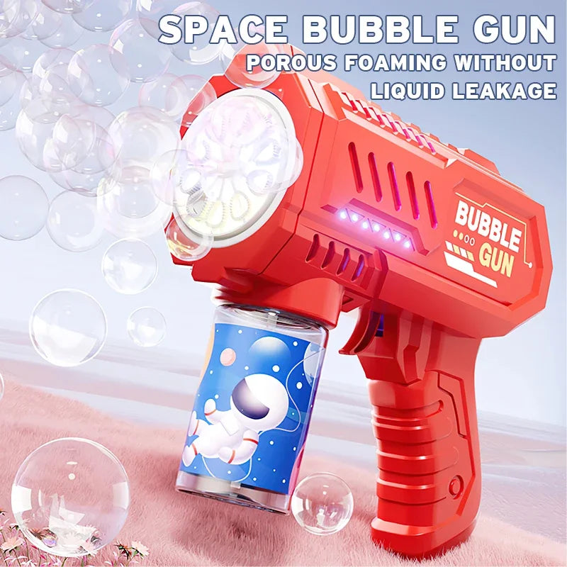 Fully Automatic Rocket Bubble Gun – Outdoor Bubble Blower with Liquid for Kids Beach Toy Gifts