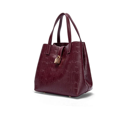 CHCH Women's Tote Bag - New Steel Embossed Handheld Bun Shopping Bag for Mothers