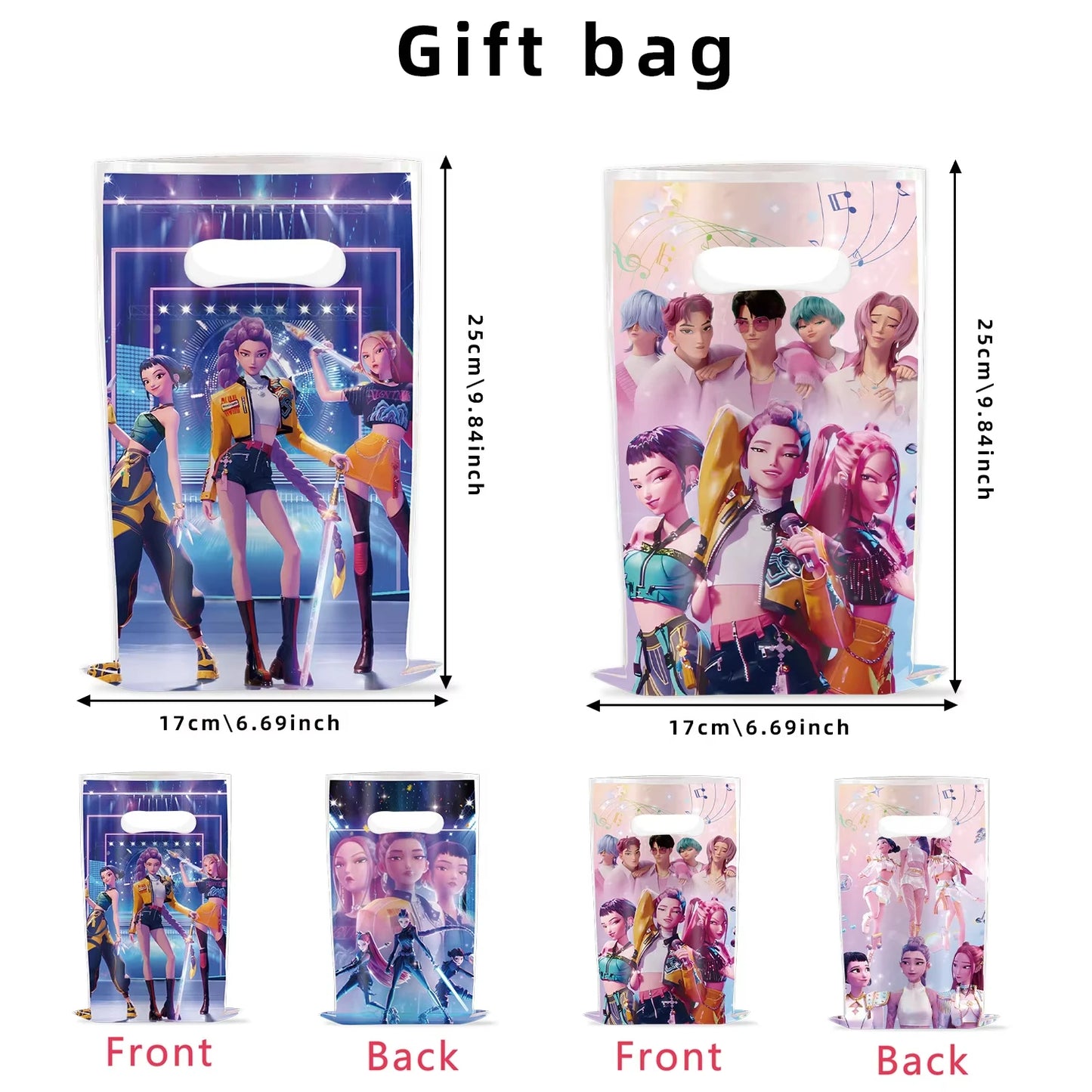 10PCS Demon Hunter’s Delve Kids’ Birthday Candy Bags – Anime Party Supplies