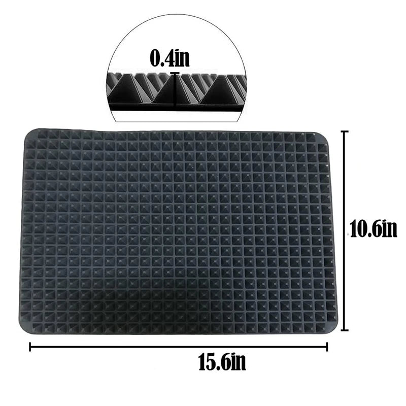 Silicone Cooking Mat – Heat-Resistant Pyramid Baking Sheet for Pizza, BBQ, Grilling & Roasting