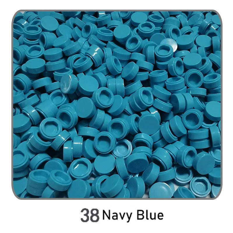 1000Pcs 1x1 Round Building Blocks Set - 52 Color DIY Creative Educational Bricks Compatible with 98138 Toy Kits for Kids
