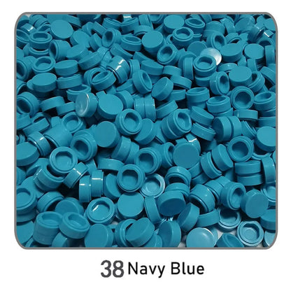 1000Pcs 1x1 Round Building Blocks Set - 52 Color DIY Creative Educational Bricks Compatible with 98138 Toy Kits for Kids