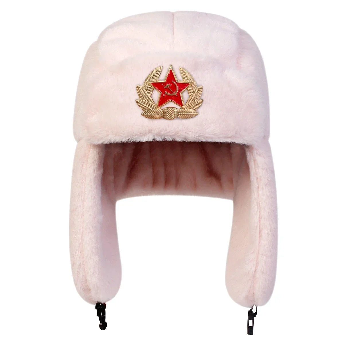 Unisex Winter Earflap Hat - Five-Pointed Star Label Warm Bomber Cap for Skiing, Outdoor Riding, and Snow Activities