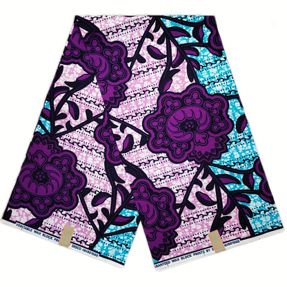 100% Cotton African Ankara Wax Fabric - Soft Real Wax Print for Dresses