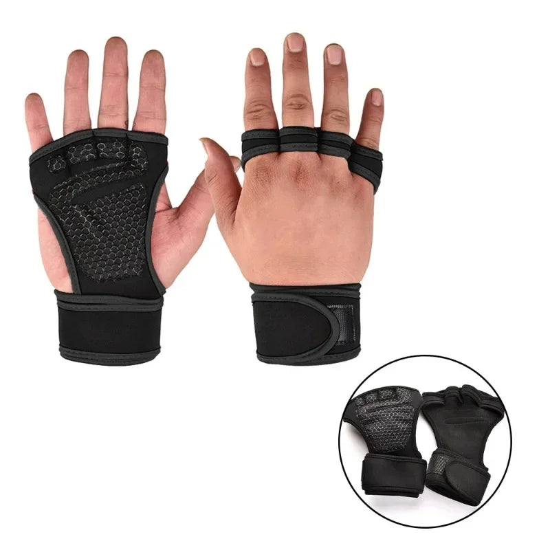 Training Sport Gloves – Half Finger Weightlifting Gloves for Men & Women, Non-Slip Hand, Wrist & Palm Protector for Gym & Bodybuilding