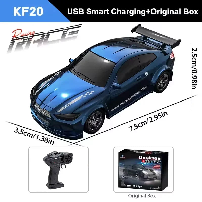 4WD 1:64 Mini RC Drift Car — 2.4GHz Palm Racing Remote Control Toy for Kids & Collectors