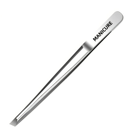 Stainless Steel Tweezers Tool - Precision Eyebrow Eyelash Applicator for Beard & Mustache Grooming