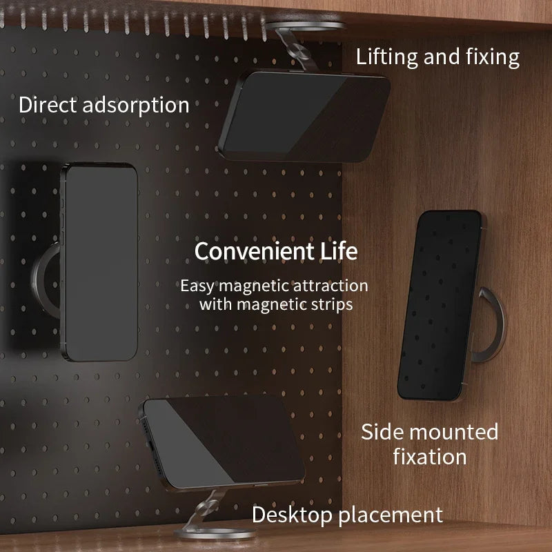 Foldable MagSafe iPhone Holder - 360° Rotating Magnetic Stand & Finger Grip for iPhone 17/16/15/14/13