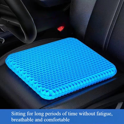 Gel Seat Cushion – Breathable Honeycomb Design for Pressure Relief, Back & Tailbone Pain Relief, Ideal for Home, Office, Wheelchair & Car Chairs