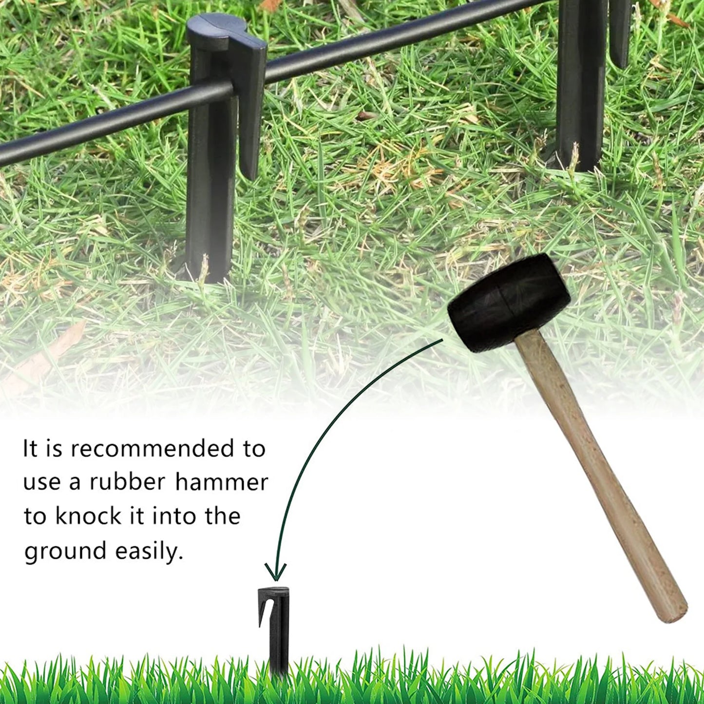Garden Lawn Mower Ground Pegs - 100-300PCS Eco-Friendly Boundary Cable Stakes for Quick Installation