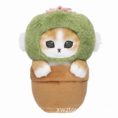 Kawaii Keychain Pendant – Cartoon Mofusand Shark Cat Cross-Dressing Doll, Backpack Decor & Toy