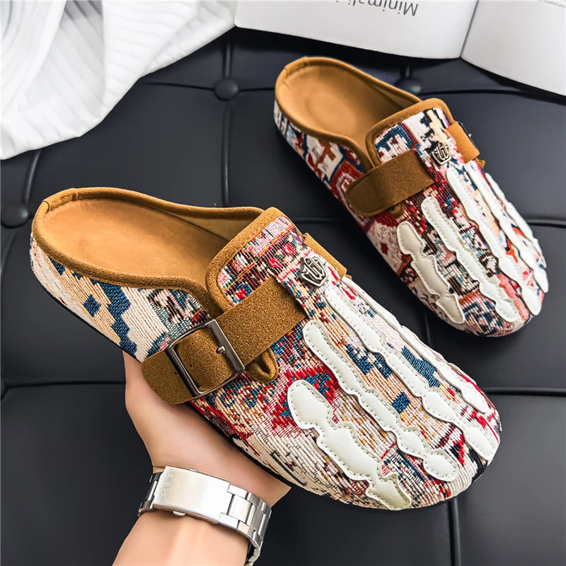 Men's Cork Clog Shoes - Arch Support Mules with Cozy Cork Footbed for Casual Wear