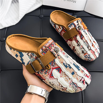 Men's Cork Clog Shoes - Arch Support Mules with Cozy Cork Footbed for Casual Wear