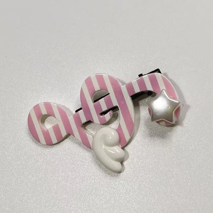 Kawaii Y2K Hair Clips Set – Musical Note, Resin Wings & Star Hair Accessories for Girls