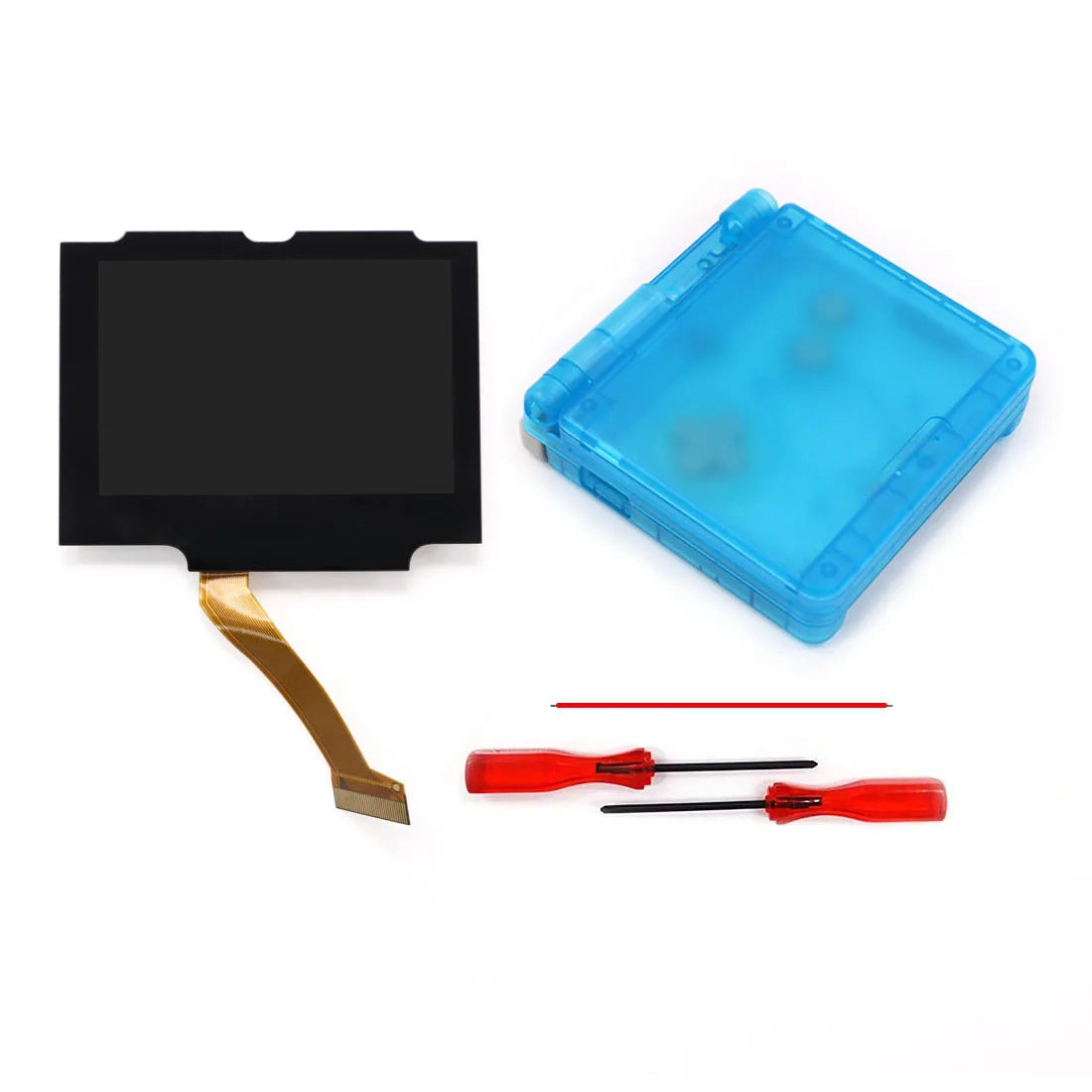 Laminated V5 IPS GBA SP Backlight LCD Replacement Mod Kit – Backlit Screen for Game Boy Advance SP, No Shell Cutting Needed