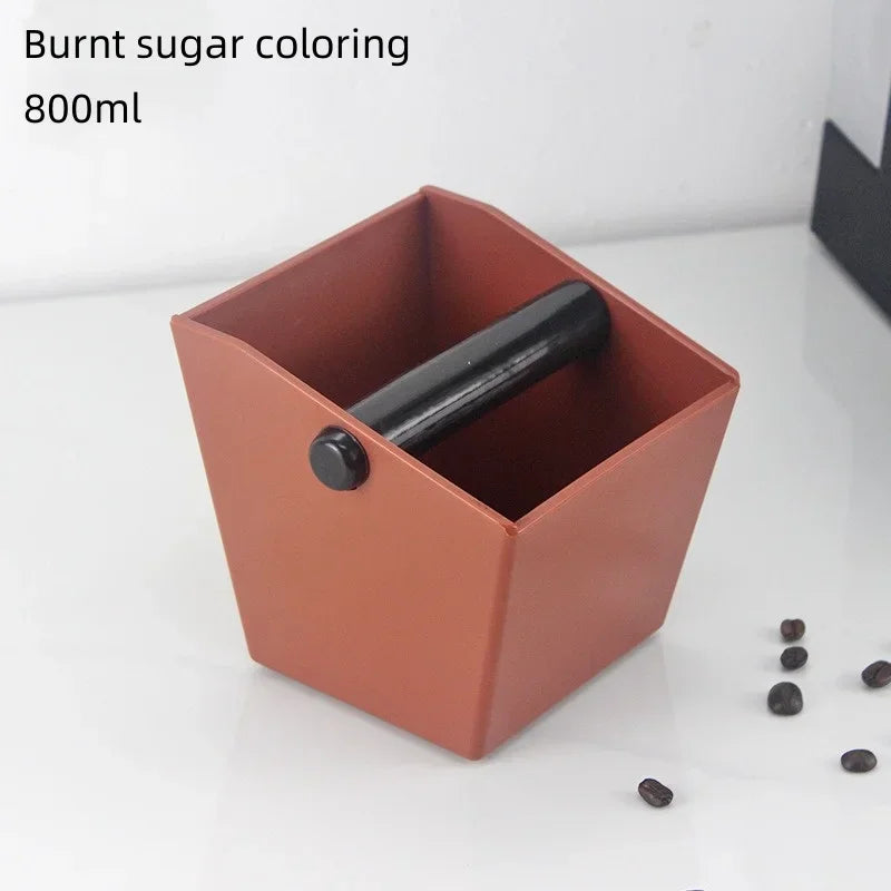 Anti-Slip Dump Bin Bucket – Beveled Coffee Grounds Container for Espresso Knock Box & Coffee Waste Bar