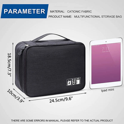 Portable Digital Storage Bag – Waterproof USB Cable Organizer Pouch for Electronics & Accessories