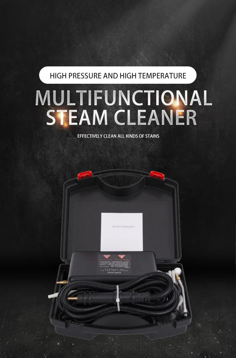 High-Temperature Steam Cleaner for Home Appliances – Sterilization, Kitchen Hood & Car Cleaner, US/EU Plug