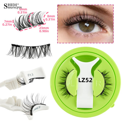 Reusable Magnetic Eyelashes Set – Natural Curly Fluffy False Lashes with Tweezers, No Glue Needed Makeup