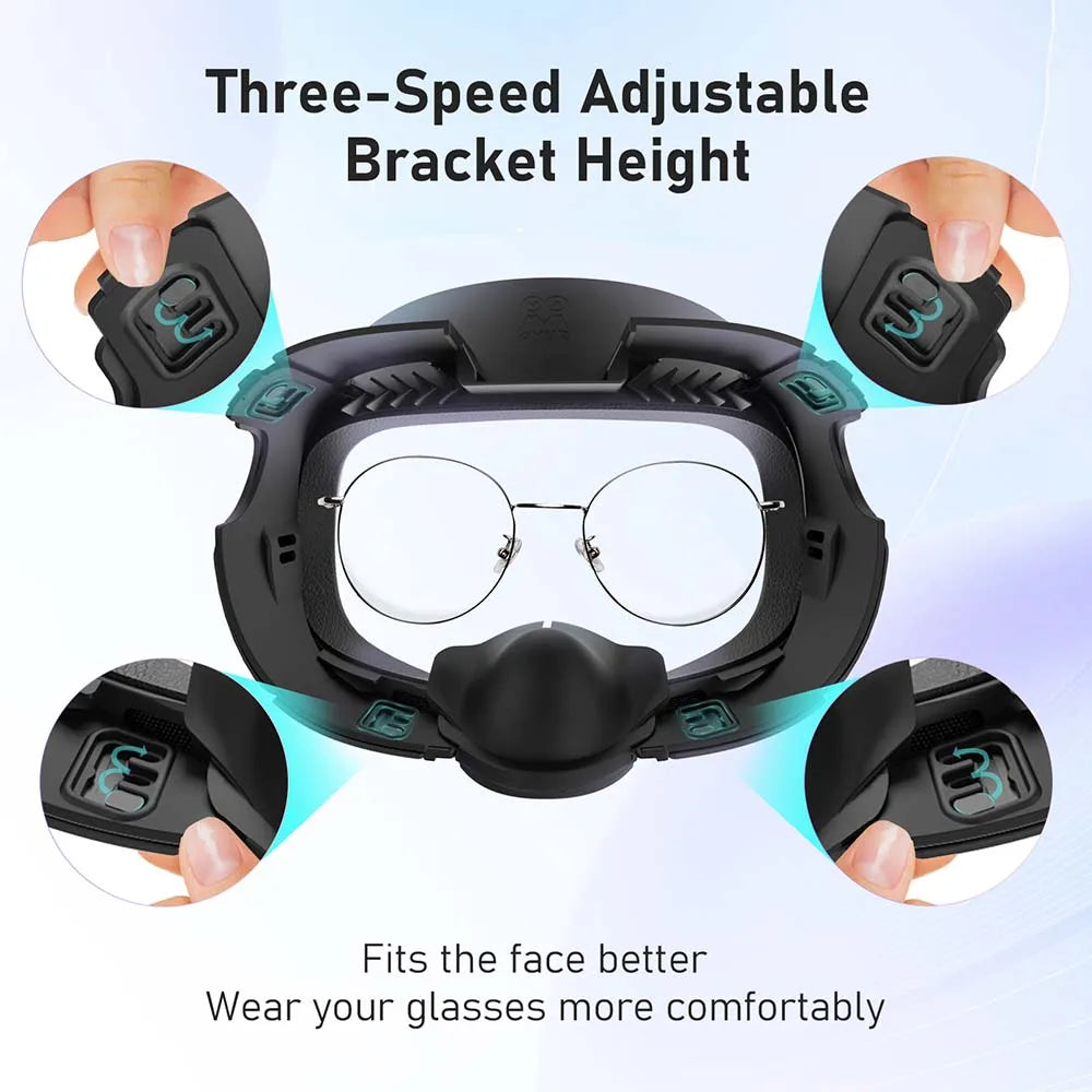 AMVR 3-in-1 Face Mask Cover for Meta Quest 3 – PU Leather & Ice Silk Replacement Pad, Upgraded Version