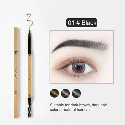 5-Color Double Head Eyebrow Pencil with Brush – Waterproof Sweatproof Eyebrow Gel Tattoo Stick