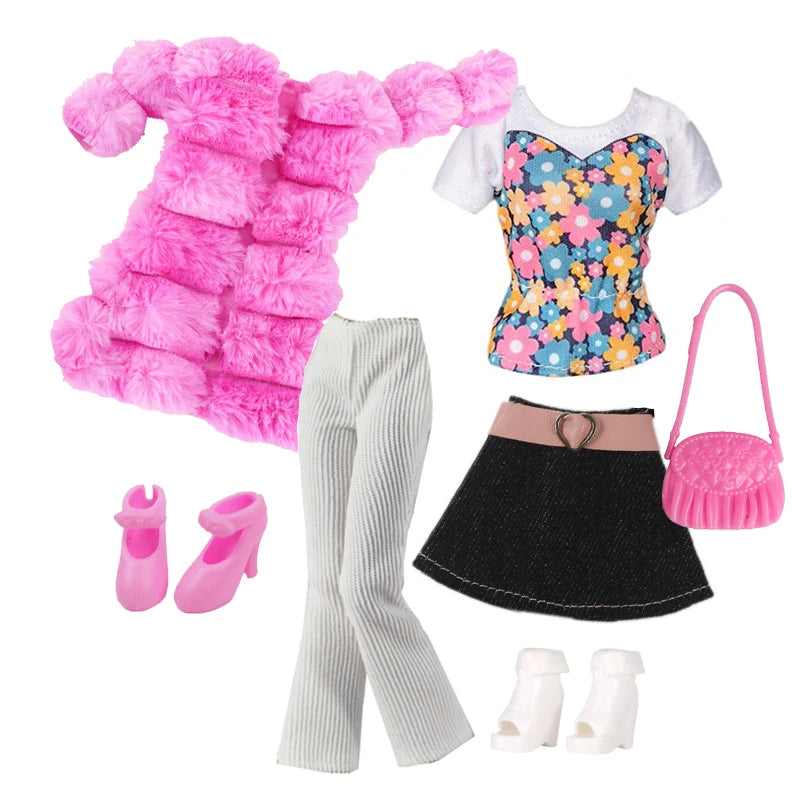 Deluxe Doll Clothes Set – Black & Red Tea Time Fashion Outfit for 11.5” Dolls