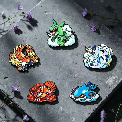 5pcs Cute Anime Elf Enamel Pins - Cartoon Brooch Badges for Backpacks, Clothing, and Fashion Accessories
