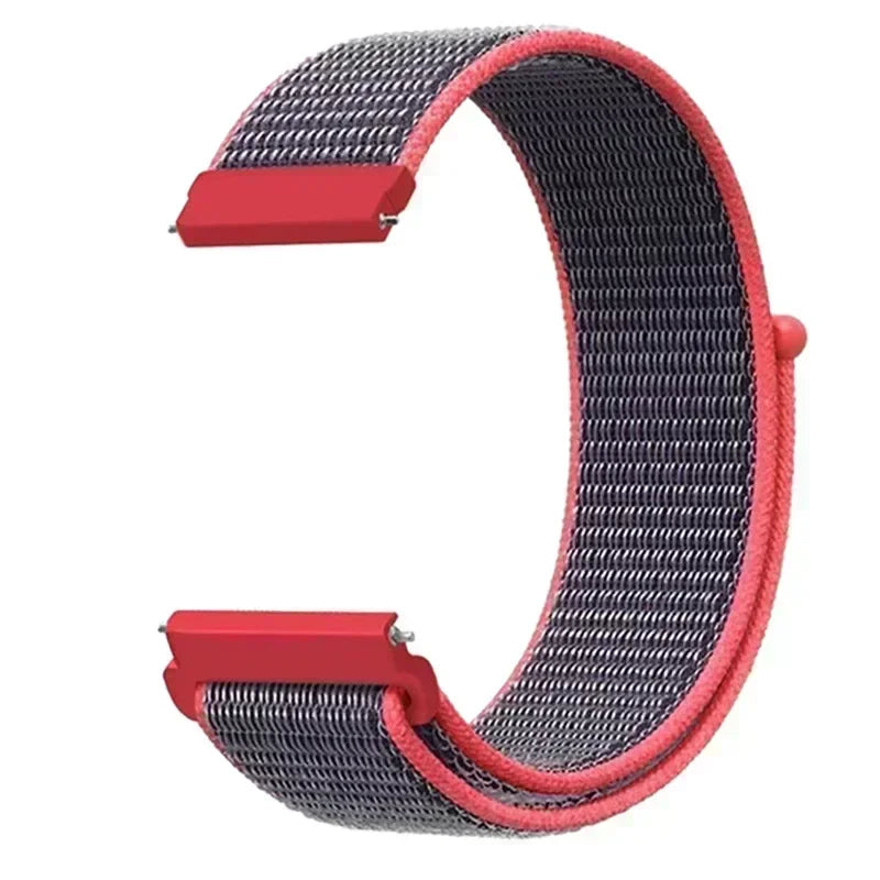 22mm Sport Nylon Loop Watch Band – Breathable Replacement Wristband for NORTH EDGE APACHE-46 Smartwatch, Durable Adjustable Strap