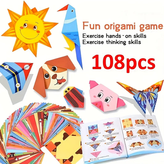 108-Piece Creative Origami Set – 54 Unique Designs for DIY Crafts and Educational Activities