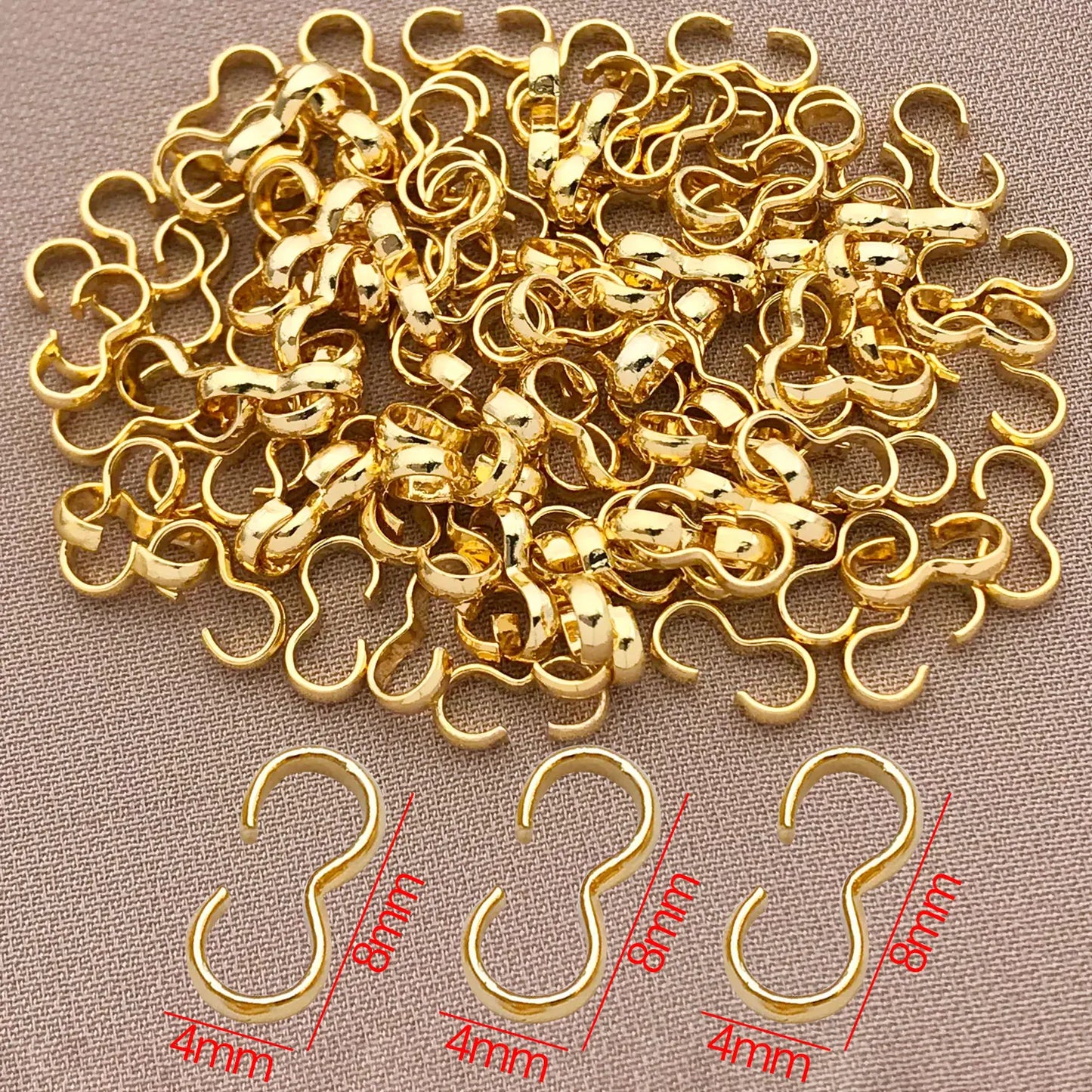 18K Copper-Plated Jewelry Clasps - 10/20pcs Thick Open Buckles for DIY Bracelet Making Accessories