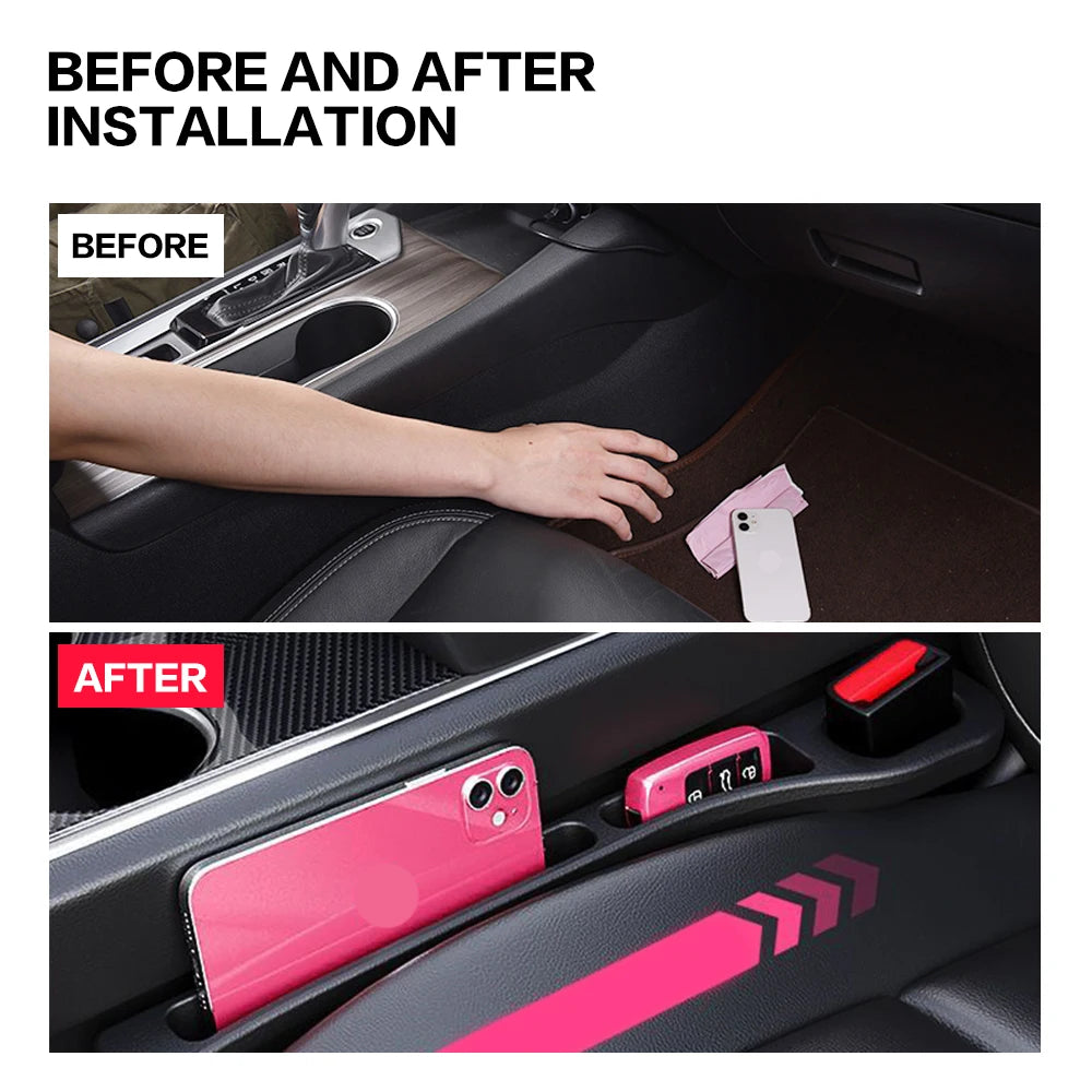 2PCS Tesla Model X S 3 Y 2021-2025 Car Seat Gap Fillers - Interior Decoration Box, Auto Accessories for Between Seats