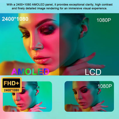 6.67 Inch Flexible AMOLED Display - 2K 2400x1080 Rollable Curved Screen for Raspberry Pi, AI Robots & Smart Wearables