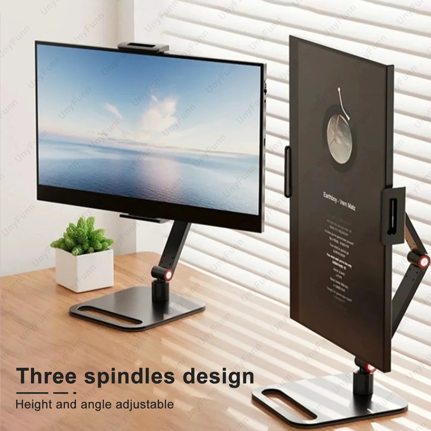 Portable Adjustable Monitor Clamp Stand – Expandable Laptop & Gaming Screen Mount for Vertical Display & Phone Support