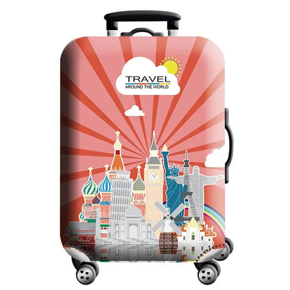 Stretch Fabric Luggage Cover — Dustproof Suitcase Protector for 18-32 Inch Travel Bags