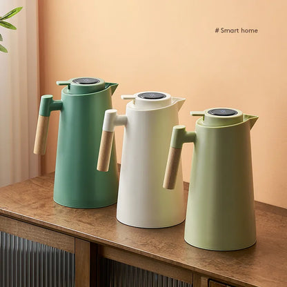 Large Capacity Insulation Kettle with Temperature Display - Household Thermos Bottle for Leakproof Insulation, One Key Temperature Display, and More