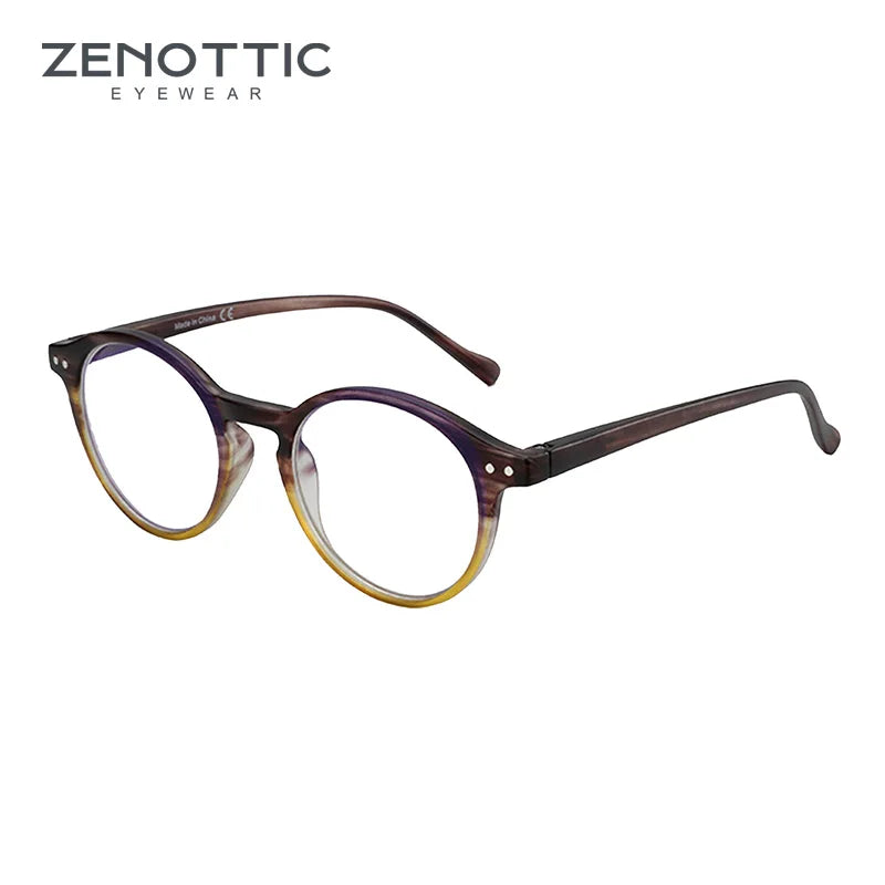 ZENOTTIC 2025 Retro Reading Glasses – Anti-Blue Light Blocking Eyeglasses for Women & Men, Diopter 0 to 4.0