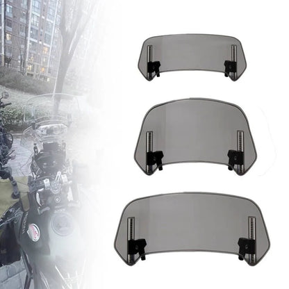 Universal Motorcycle Windshield Extension - Adjustable Clamp-On Windscreen Spoiler Deflector for All Bikes