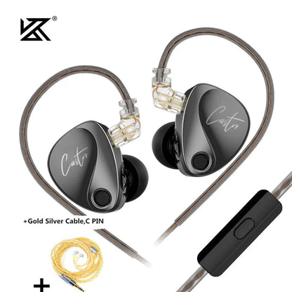 KZ Castor HiFi In-Ear Earphones - Dual Dynamic Drivers, Tunable Balanced Armature & Noise-Isolating Earbuds