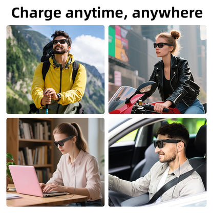 HIBLOKS Ray-Ban Meta Wayfarer Charging Cable - Portable USB-C Fast Charger for RW4006, RW4008, RW4010, RW4012, and RW4014 Smart Glasses