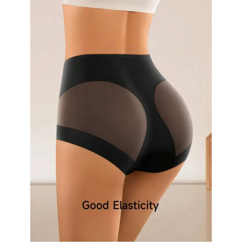 3-Pack Women's High Waist Briefs – Breathable Mesh, Belly Control Shaping Underwear