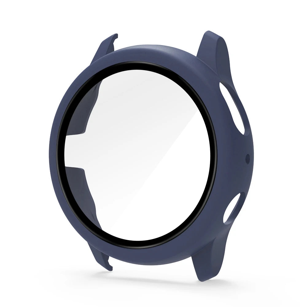 Samsung Galaxy Watch Active 2 Protective Case - Full Coverage Bumper with Tempered Glass Screen Protector for 40mm & 44mm