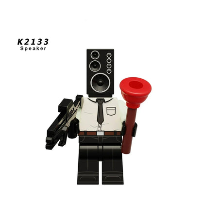 KDL Skibidi Toilet Man Anime Block Figures – TVMan, Titan, Cameraman & Speakerman Model Toy Gift for Kids