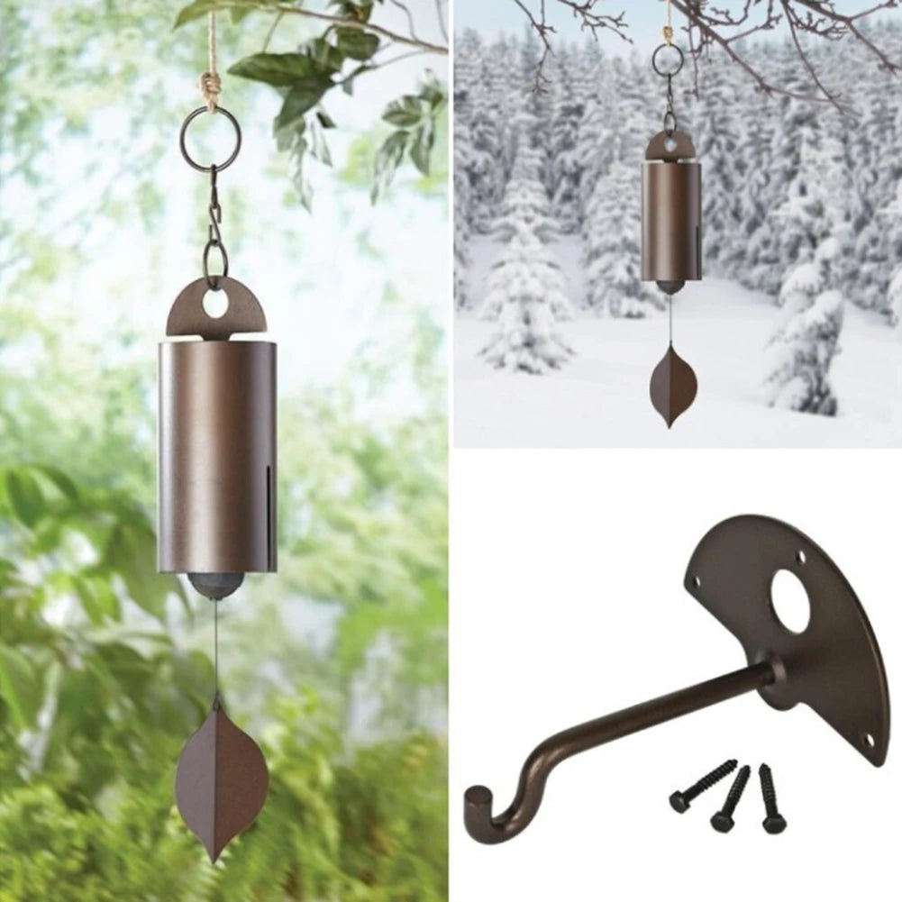 Copper Wind Chimes - Retro Serenity Bell with Deep Resonance, Metal Cylinder for Outdoor Patio Decor
