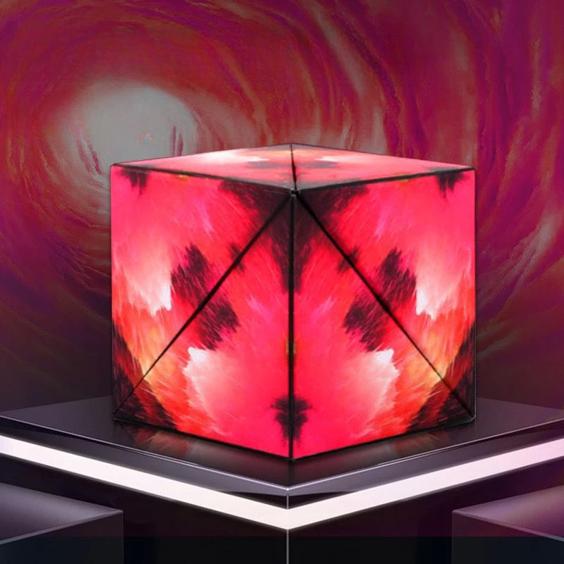 Magic Infinite Cosmic Shasibo Cube — Magnetic Fidget Puzzle Toy, Changeable Anti-Stress Flip Cubic Cube