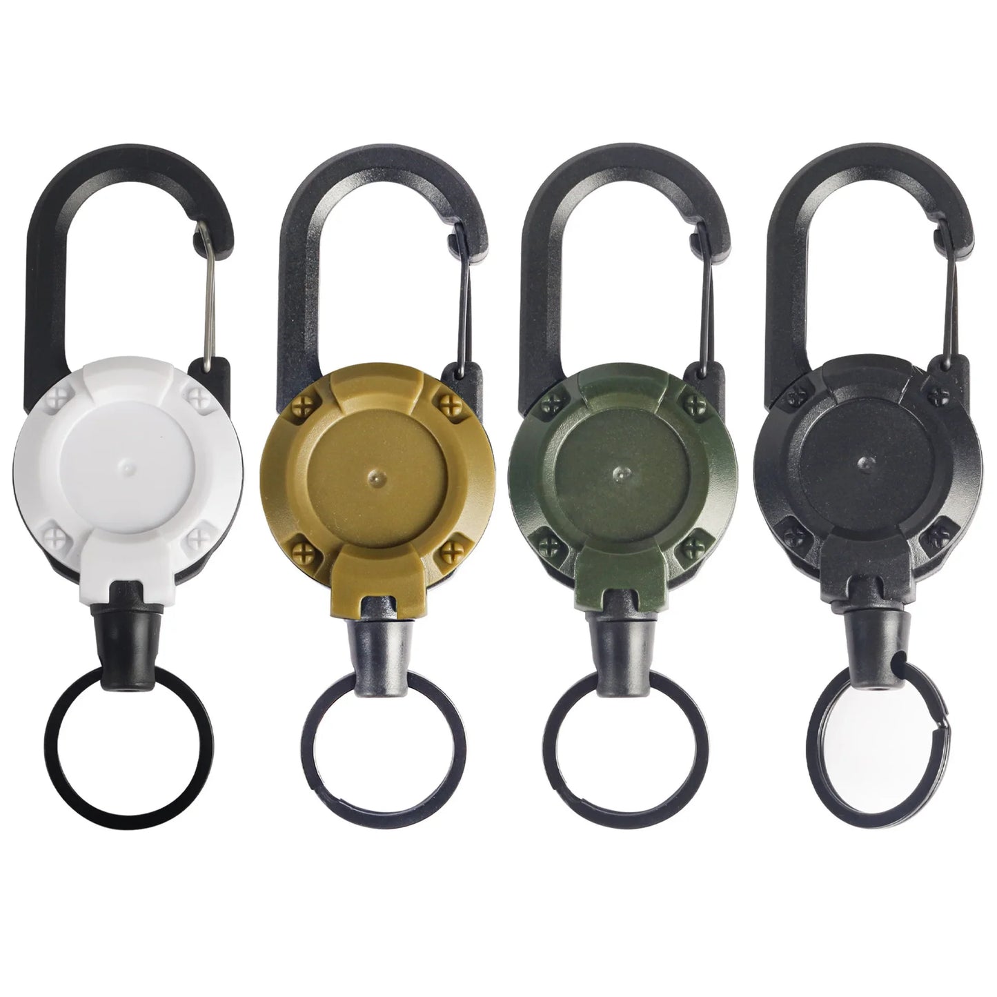 Anti-Theft Metal Retractable Keychain - Easy-Pull Elastic Yoyo for Ski Pass, ID Card, and Anti-Lost Accessories
