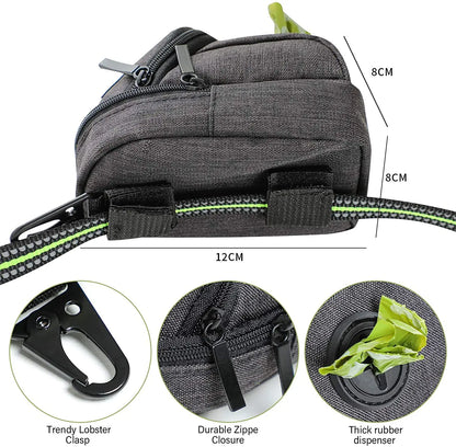 Pet Dog Treat Pouch & Poop Dispenser - Portable Multifunctional Training Bag, Durable Outdoor Travel Dog Accessories