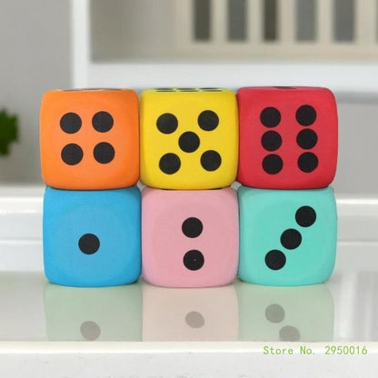 80mm Large Foam Dot Dice – Six-Sided Counting Toy for Kids, Learning Aids for Classroom Math and Board Games
