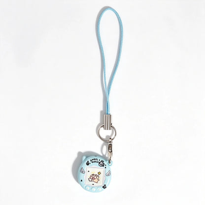 Tamagotchi Cartoon Metal Pendant Keychain - Cute Mini Anime Charm for Bags, Backpacks and DIY Jewelry Gifts