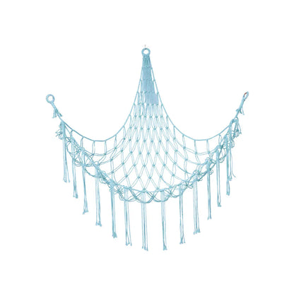 Kids Toy Hammock Wall Corner Hanging Storage Net – Woven Cotton Stuffed Animal Organizer